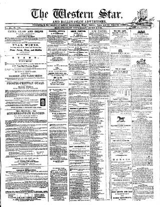 cover page of Western Star and Ballinasloe Advertiser published on June 2, 1860