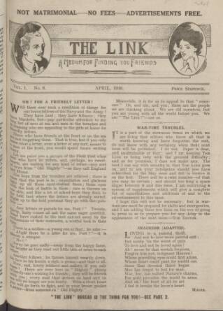 cover page of Link published on April 1, 1916