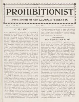cover page of Prohibitionist published on June 1, 1917