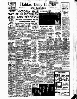 cover page of Halifax Evening Courier published on May 13, 1960