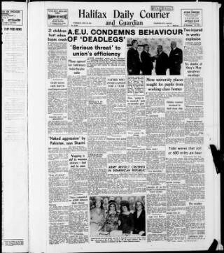 cover page of Halifax Evening Courier published on April 28, 1965