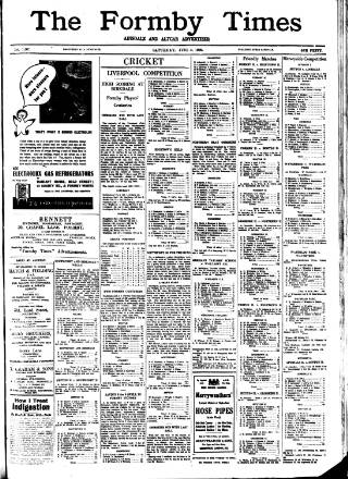 cover page of Formby Times published on June 3, 1939
