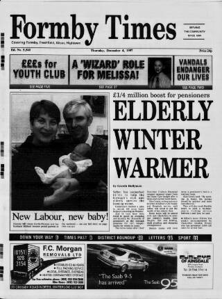 cover page of Formby Times published on December 4, 1997