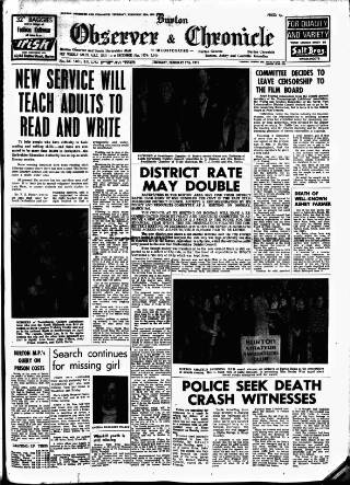cover page of Burton Observer and Chronicle published on February 27, 1975
