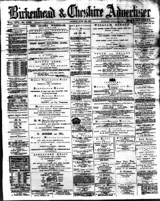 cover page of Birkenhead & Cheshire Advertiser published on April 19, 1873