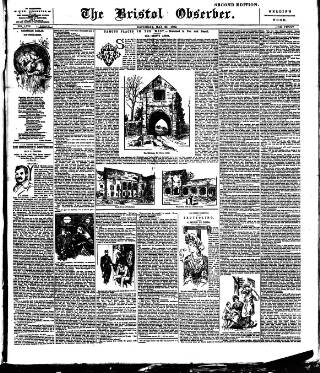 cover page of Bristol Observer published on May 25, 1889