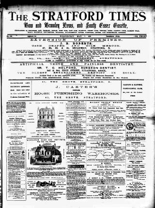 cover page of Stratford Times and South Essex Gazette published on May 7, 1879