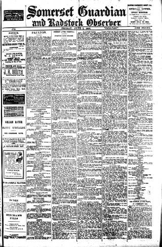 cover page of Somerset Guardian and Radstock Observer published on June 2, 1916