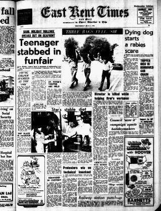cover page of East Kent Times and Mail published on June 2, 1976