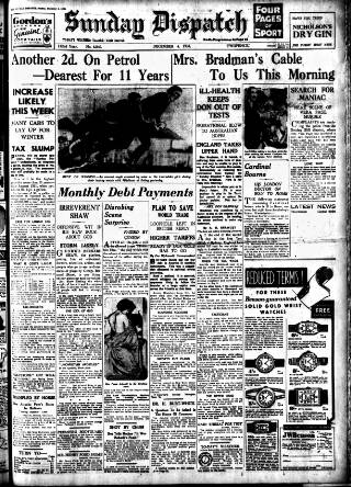 cover page of Weekly Dispatch (London) published on December 4, 1932