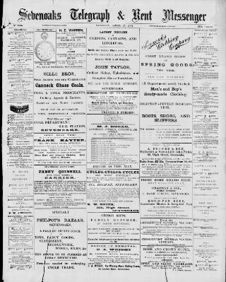 cover page of Kent Messenger published on April 17, 1897