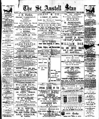 cover page of St. Austell Star published on December 4, 1896