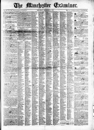 cover page of Manchester Examiner published on December 4, 1847