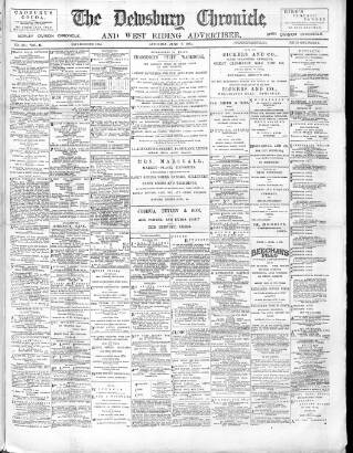 cover page of Dewsbury Chronicle and West Riding Advertiser published on June 2, 1894