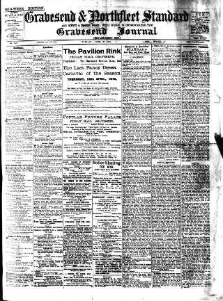 cover page of Gravesend & Northfleet Standard published on April 26, 1910
