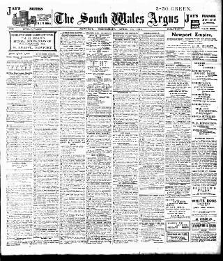 cover page of South Wales Argus published on April 19, 1911