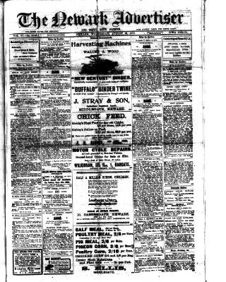 cover page of Newark Advertiser published on August 13, 1919