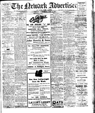 cover page of Newark Advertiser published on June 2, 1920