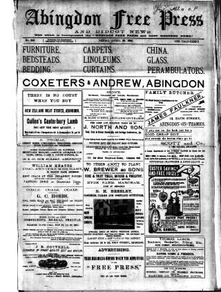 cover page of Abingdon Free Press published on April 20, 1906