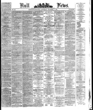 cover page of Hull Daily News published on December 3, 1881