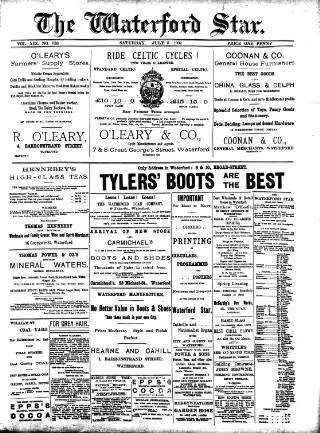 cover page of Waterford Star published on July 5, 1902