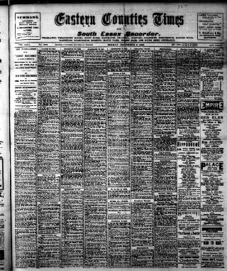 cover page of Eastern Counties' Times published on December 3, 1909