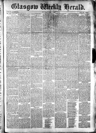 cover page of Glasgow Weekly Herald published on June 2, 1883