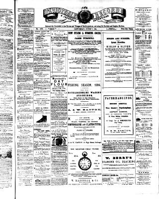 cover page of Teviotdale Record and Jedburgh Advertiser published on June 2, 1894