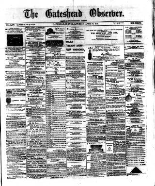 cover page of Gateshead Observer published on April 27, 1878