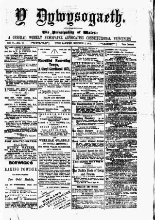 cover page of Y Llan published on June 3, 1871
