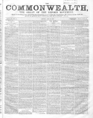 cover page of British Miner and General Newsman published on April 20, 1867