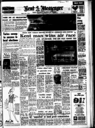 cover page of Kent Messenger & Gravesend Telegraph published on May 16, 1969