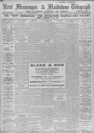 cover page of Maidstone Telegraph published on May 12, 1917