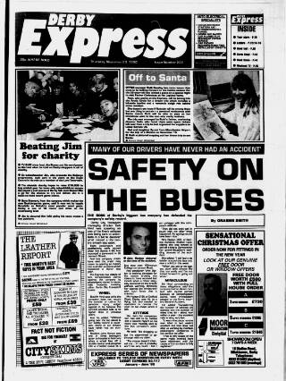 cover page of Derby Express published on November 29, 1990