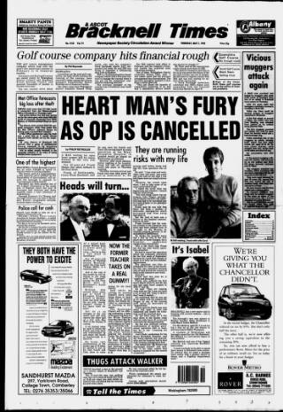 cover page of Bracknell Times published on May 7, 1992