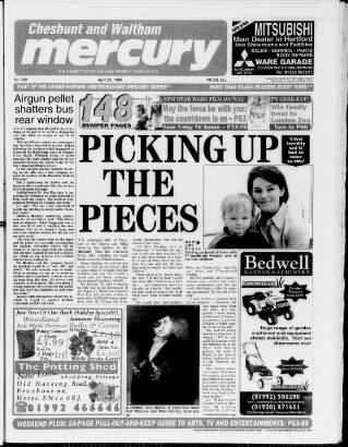 cover page of Cheshunt and Waltham Mercury published on April 30, 1999
