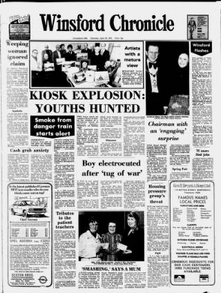 cover page of Winsford Chronicle published on April 26, 1979