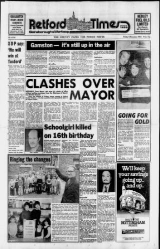 cover page of Retford, Gainsborough & Worksop Times published on December 4, 1981