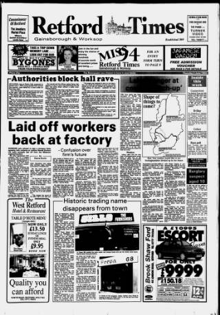 cover page of Retford, Gainsborough & Worksop Times published on June 2, 1994