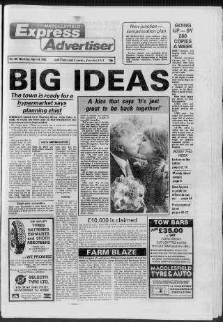 cover page of Macclesfield Express published on April 24, 1986