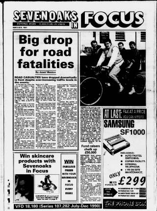 cover page of Sevenoaks Focus published on May 8, 1991