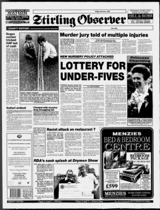 cover page of Stirling Observer published on June 2, 1995