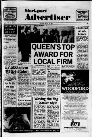 cover page of Stockport Advertiser and Guardian published on April 23, 1981