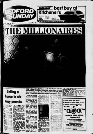 cover page of Bedfordshire on Sunday published on April 16, 1978