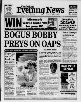 cover page of Cambridge Daily News published on June 2, 1999