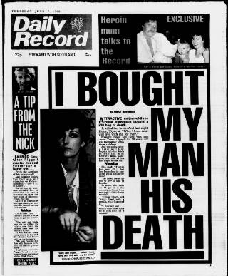 cover page of Daily Record published on June 2, 1988