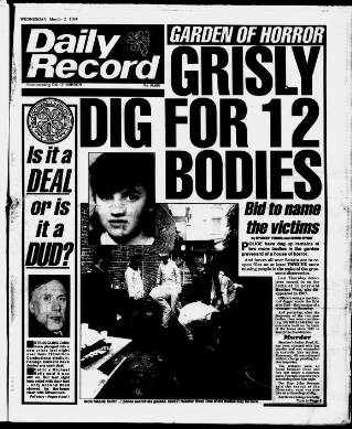 cover page of Daily Record published on March 2, 1994