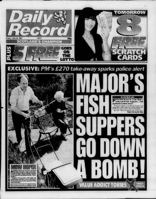 cover page of Daily Record published on April 25, 1997