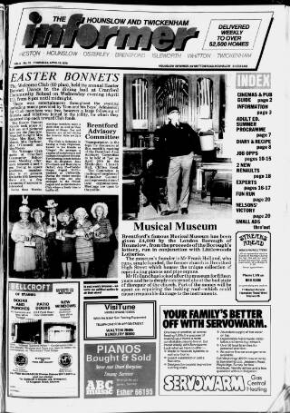 cover page of Hounslow & Chiswick Informer published on April 19, 1979