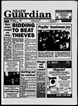 cover page of Neath Guardian published on June 2, 1994